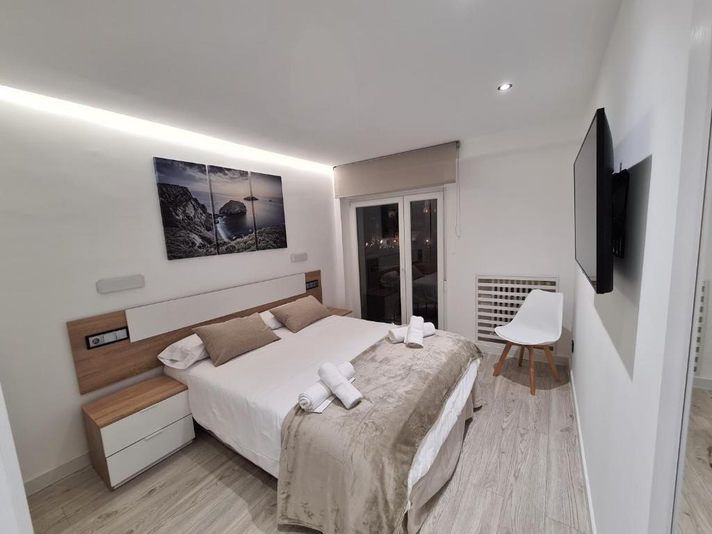 Postel nebo postele na pokoji v ubytování 104A Apartamento para 8 personas