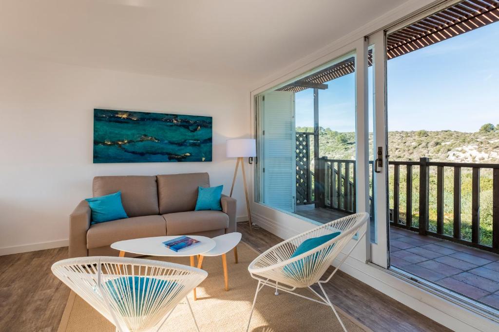 Balkón nebo terasa v ubytování Apartamentos Playa Canutells