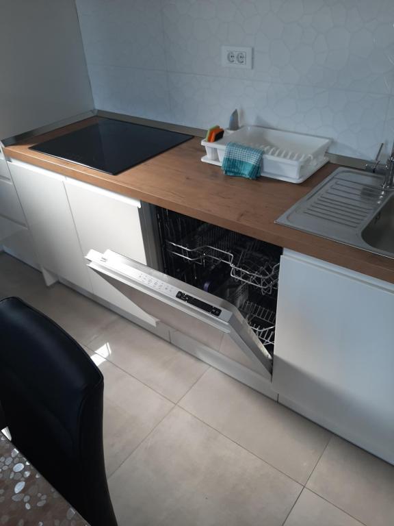 Kuchyň nebo kuchyňský kout v ubytování Penthaus Apartment N&M