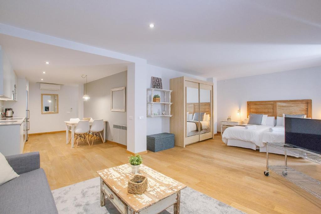TV a/nebo společenská místnost v ubytování Apartaments Catedral – Baltack Homes