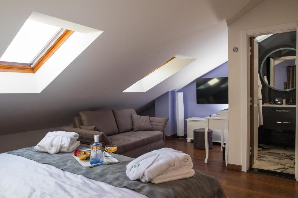 Postel nebo postele na pokoji v ubytování Luxury Apartment Edi
