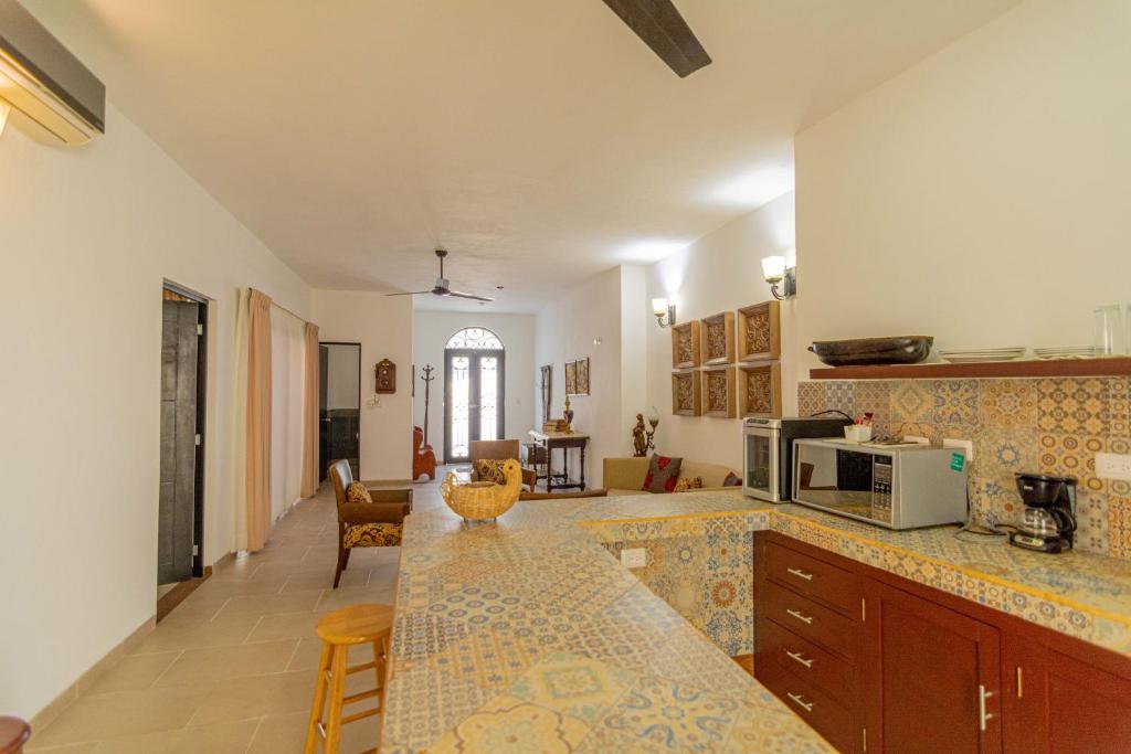 Kuchyň nebo kuchyňský kout v ubytování Hotel María Jose