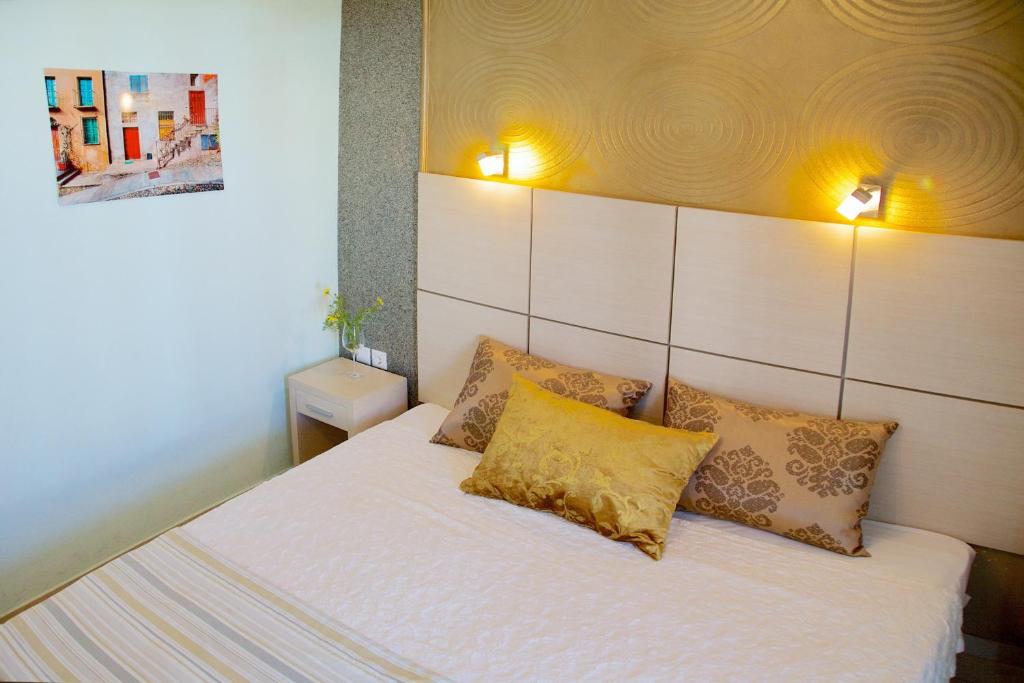 Postel nebo postele na pokoji v ubytování Kaplanis House