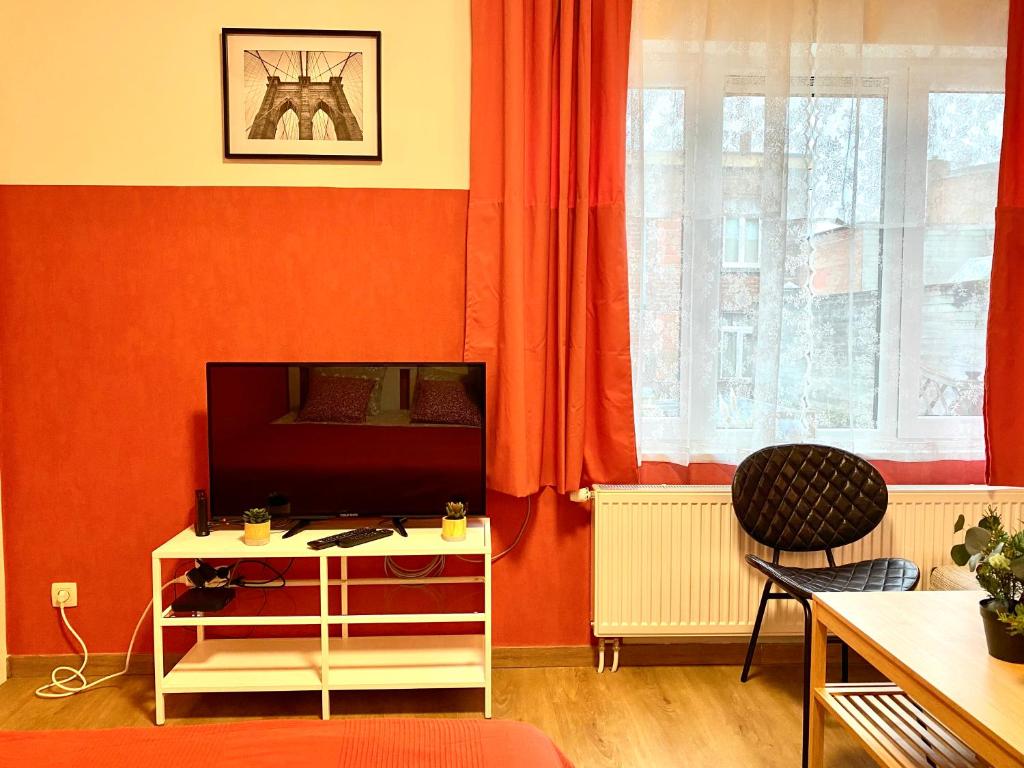 TV a/nebo společenská místnost v ubytování Сarnot Apartments ZOO Area