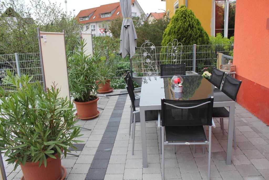Patio nebo venkovní prostory v ubytování Ferienwohnung Petra
