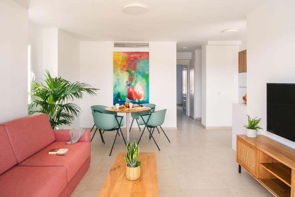 TV a/nebo společenská místnost v ubytování Nazaret Apartments