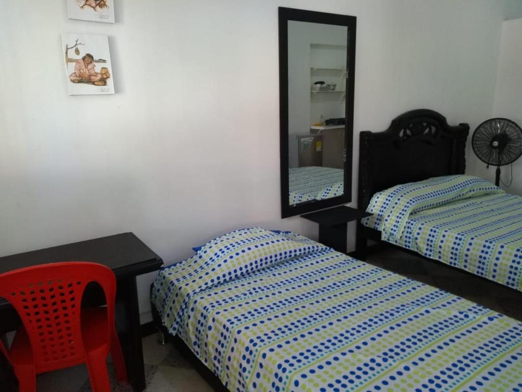 Postel nebo postele na pokoji v ubytování Apartaestudio vacacional
