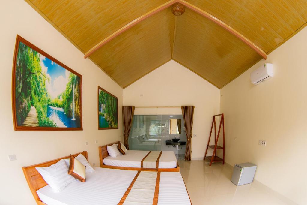 Serena riverside homestay - Tràng An - Pièce Quadruple Avec Vue Sur Le Lac