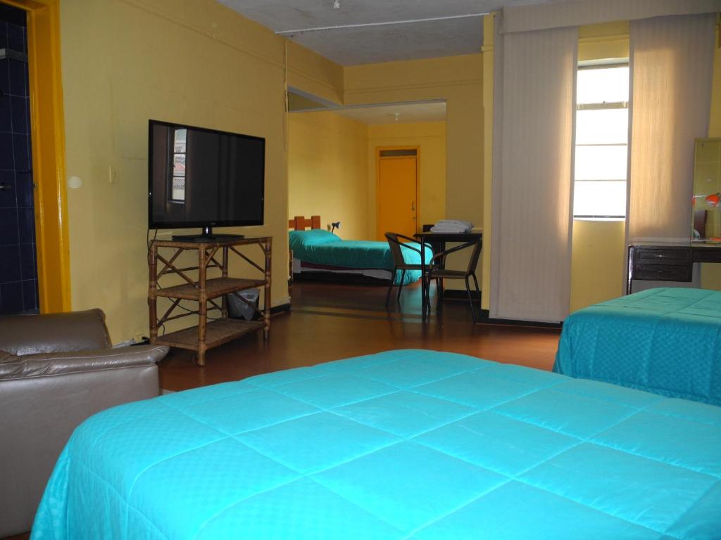 Postel nebo postele na pokoji v ubytování Hotel San Sebastian
