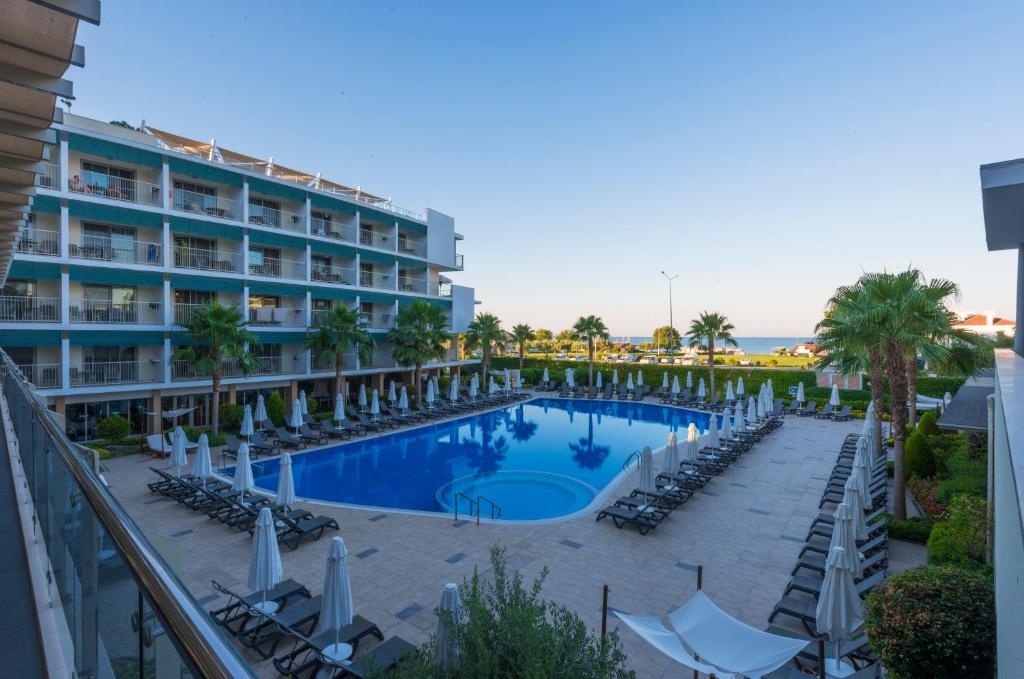 a view of the pool at the resort at TUI Blue Barut Andız - All Inclusive - Adults Only in Side