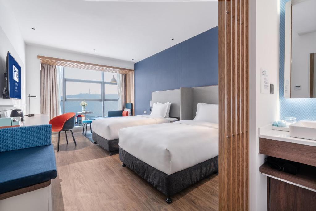 Holiday Inn Express Changsha Shifu, an IHG Hotel - Habitación Gemela Estándar Con Vista A La Ciudad