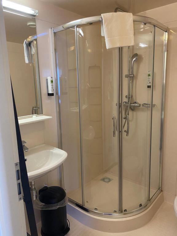 Koupelna v ubytování Studio-Hotel Apostroff
