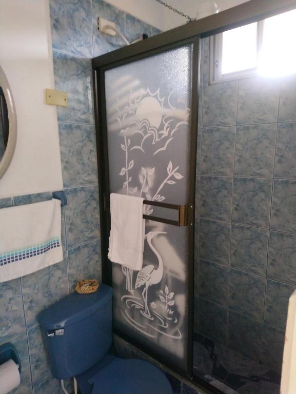Koupelna v ubytování Hostal Terito