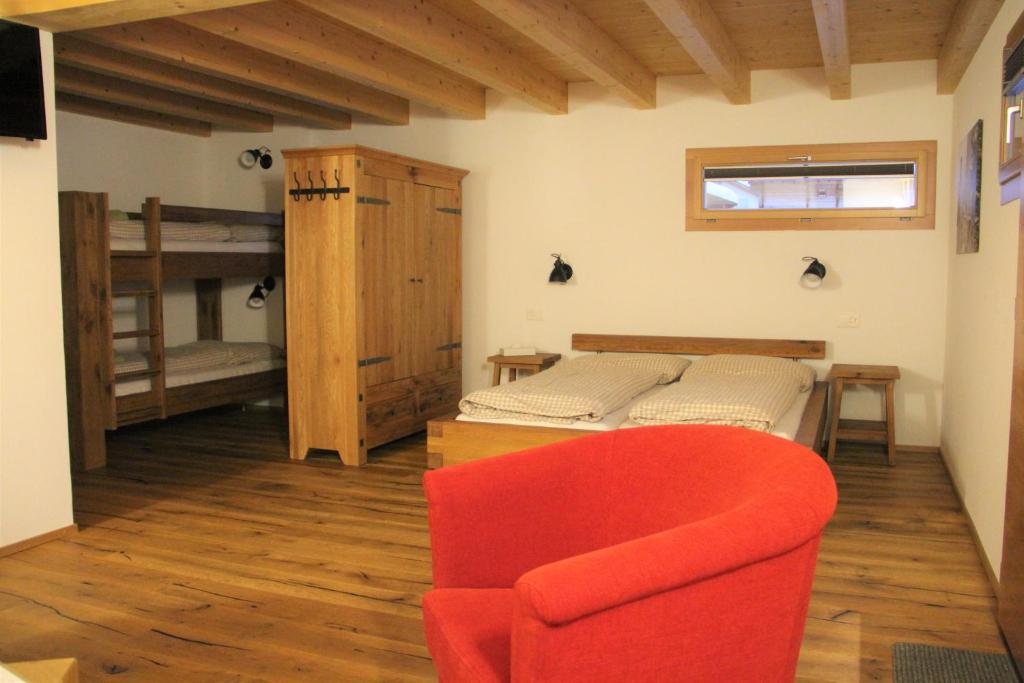 Postel nebo postele na pokoji v ubytování B&B Hängebrigga