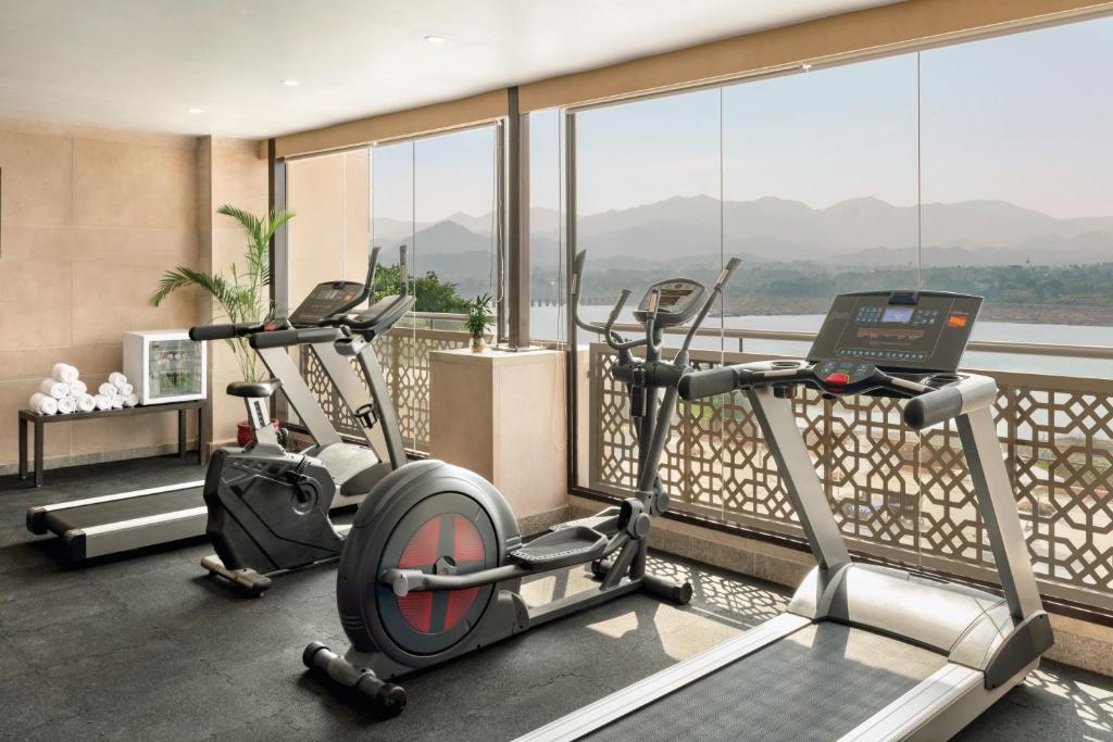 Fitness centrum a/nebo fitness zařízení v ubytování Ramada Encore by Wyndham Statue of Unity