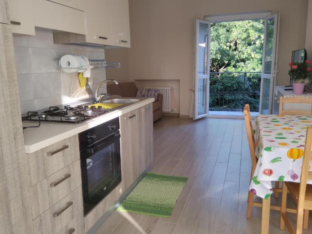 Kuchyň nebo kuchyňský kout v ubytování Danilo Apartments