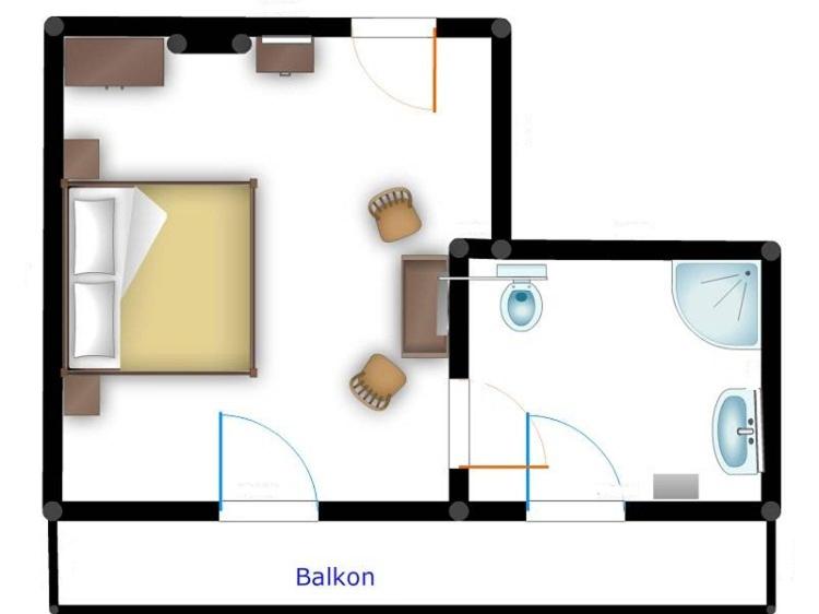 Půdorys ubytování Landhaus Rieding