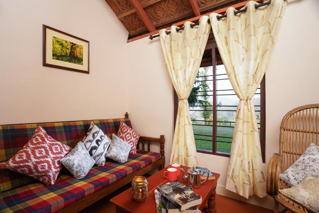 Posezení v ubytování Zostel Homes Wayanad, Thirunelly