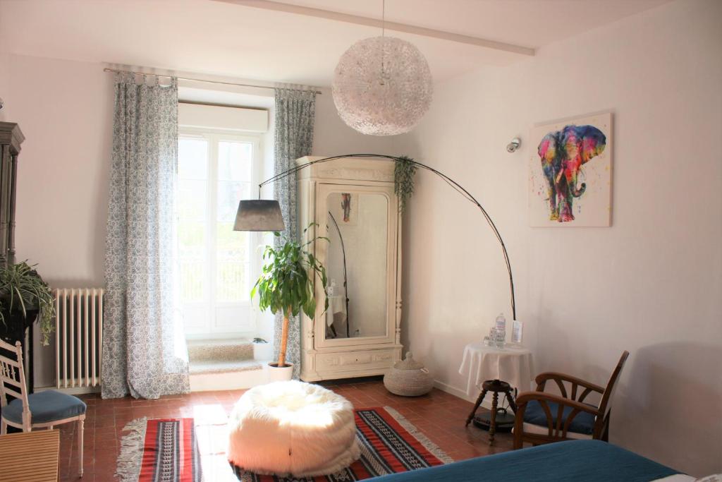 Posezení v ubytování H2o Chambres d'Hôtes