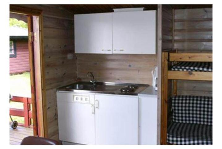 Kuchyň nebo kuchyňský kout v ubytování Bygholm Camping
