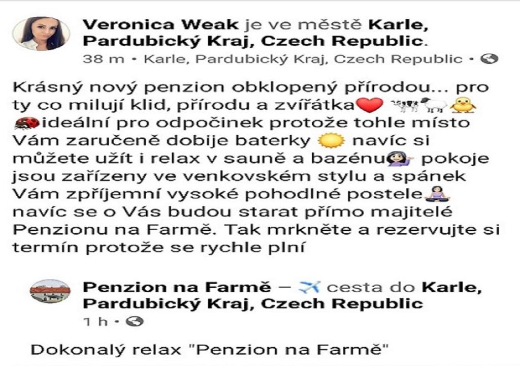 Zdjęcie z galerii obiektu Penzion Na Farmě w mieście Karle