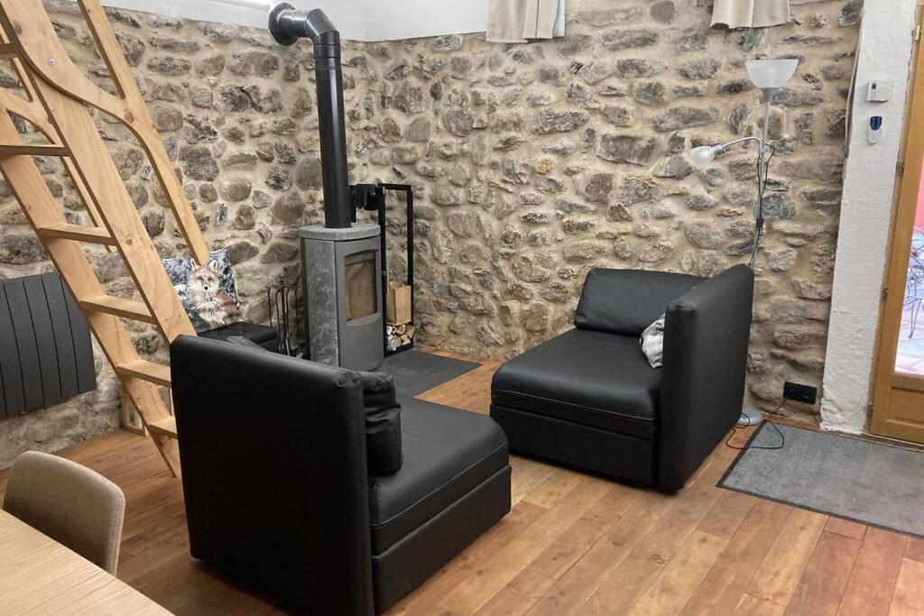 Χώρος καθιστικού στο La maison Laugier charme, confort, authenticité