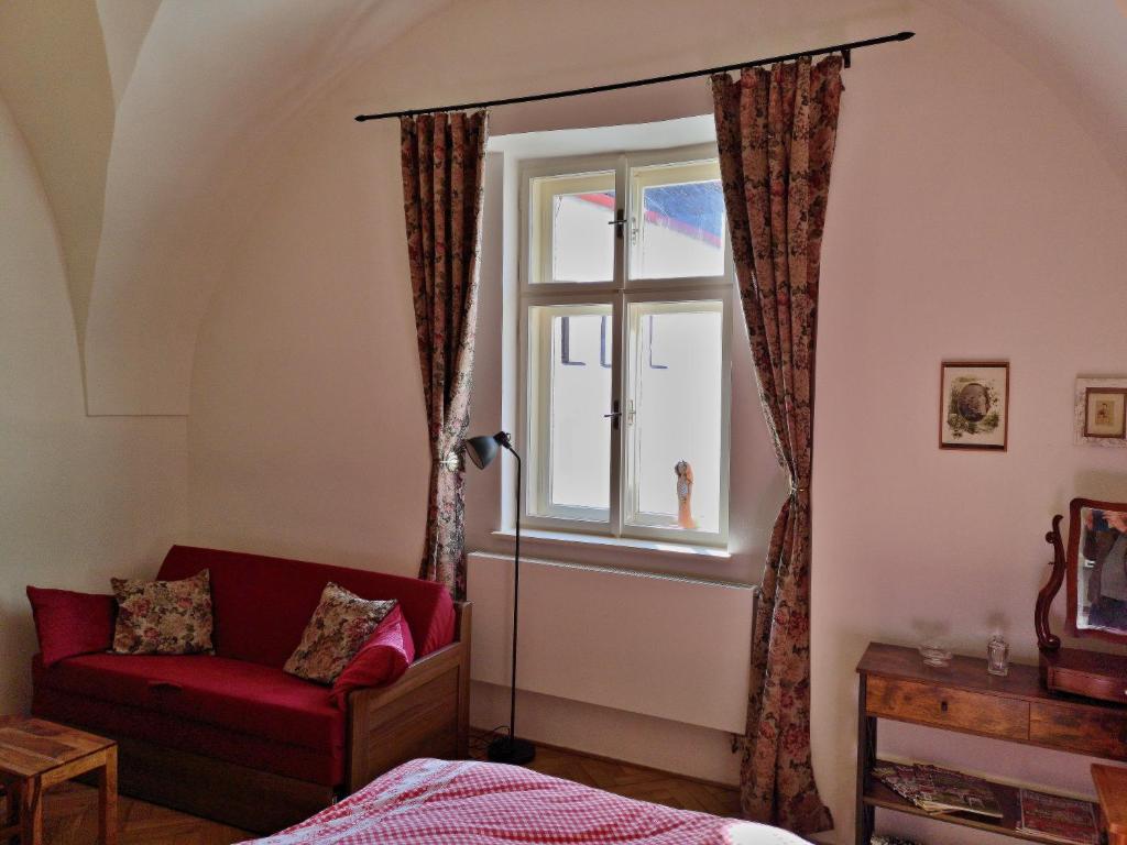 Posezení v ubytování Apartmány na Trojmezí, byt Leopold