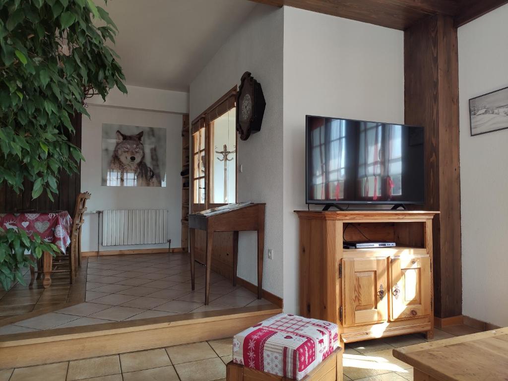 TV a/nebo společenská místnost v ubytování La Source Du Pré Masset