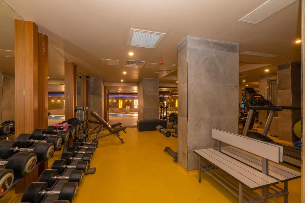 Fitness centrum a/nebo fitness zařízení v ubytování Ramada By Wyndham Istanbul Pera Taksim