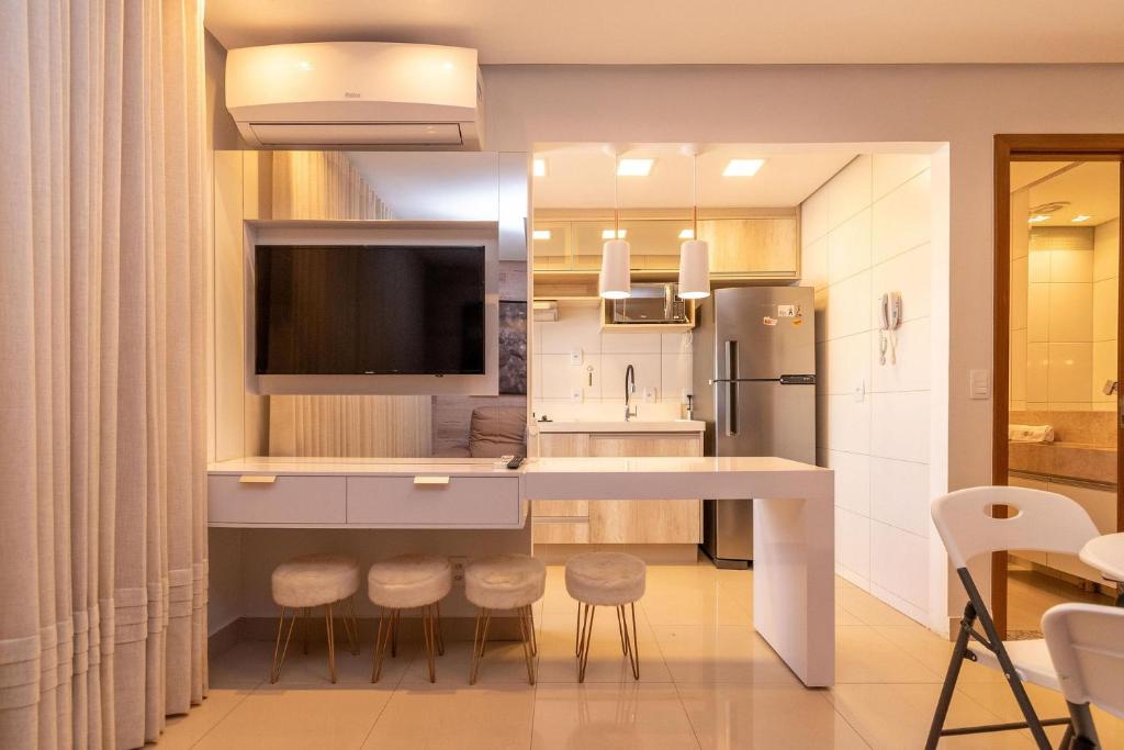 Duplex luxuoso de 1 quarto no Ed The Expression - Setor Bueno - TH915