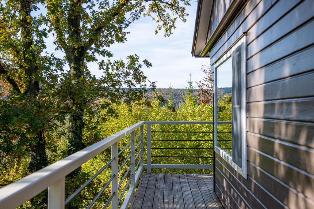 Balkón nebo terasa v ubytování Le Chalet