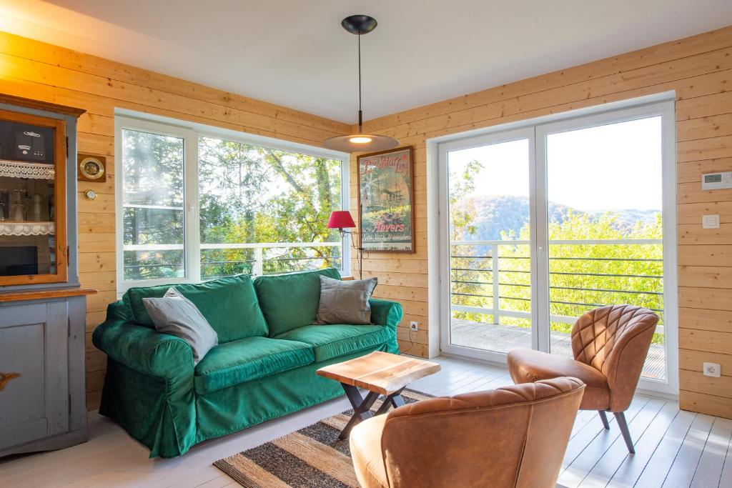 Posezení v ubytování Le Chalet