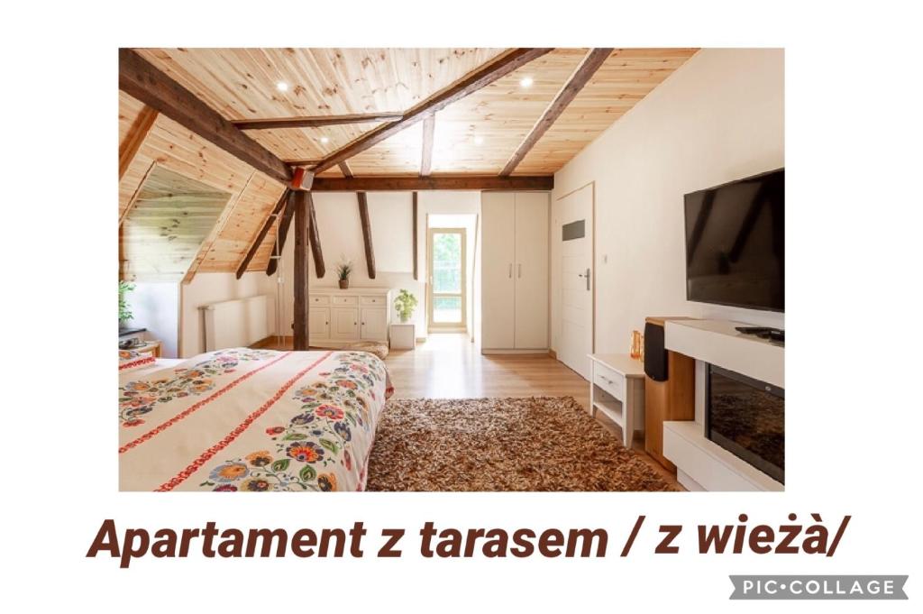 Telewizja i/lub zestaw kina domowego w obiekcie Apartamenty Pod Skocznią