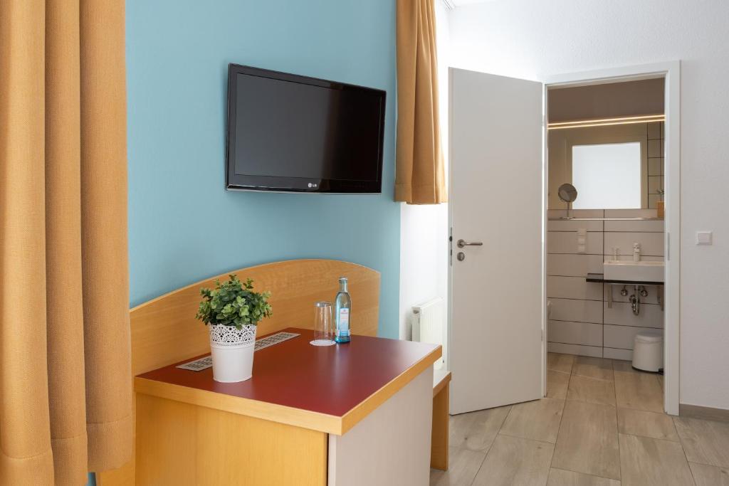 TV a/nebo společenská místnost v ubytování Hotel Alte Mühle