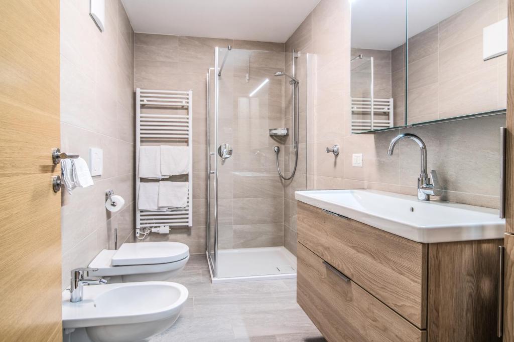 Koupelna v ubytování Hotel Mondschein