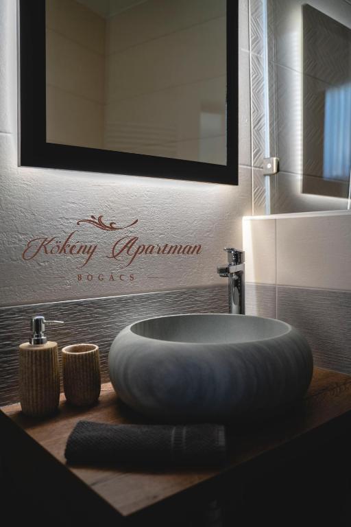 Koupelna v ubytování Kökény Apartman Bogács
