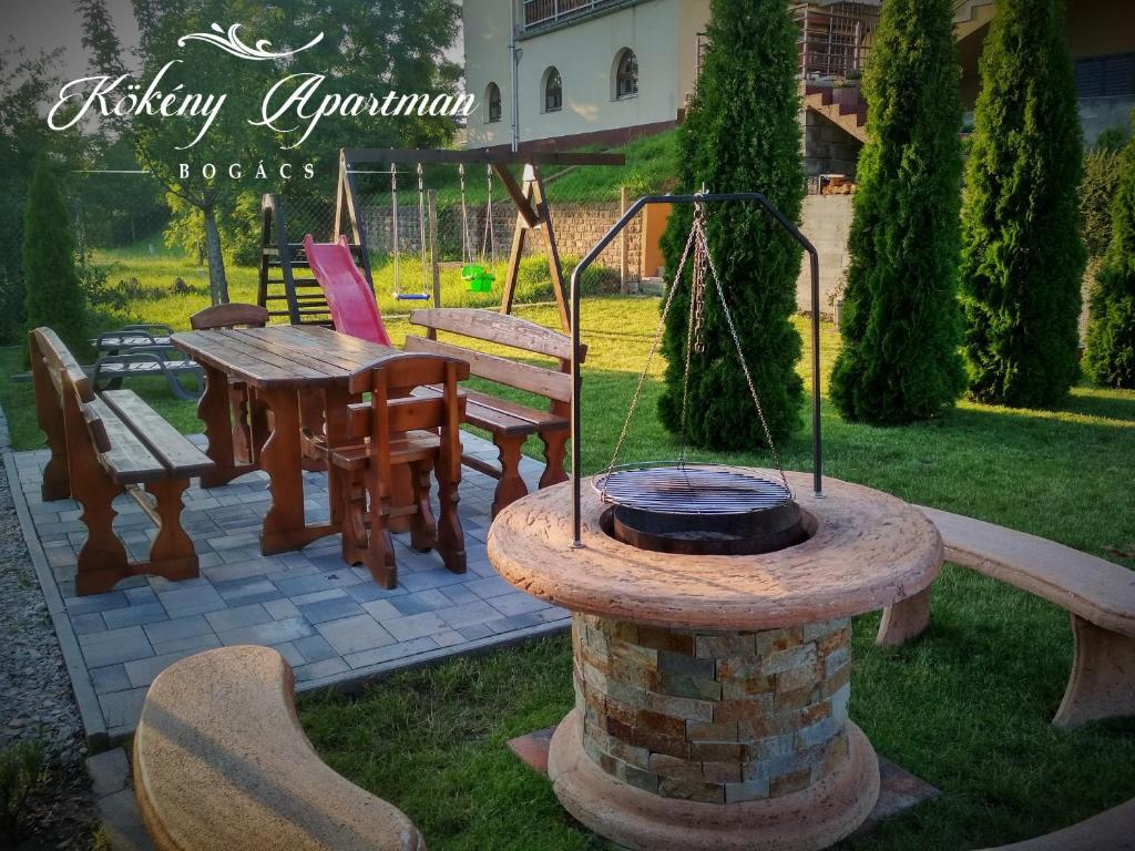 Zahrada ubytování Kökény Apartman Bogács
