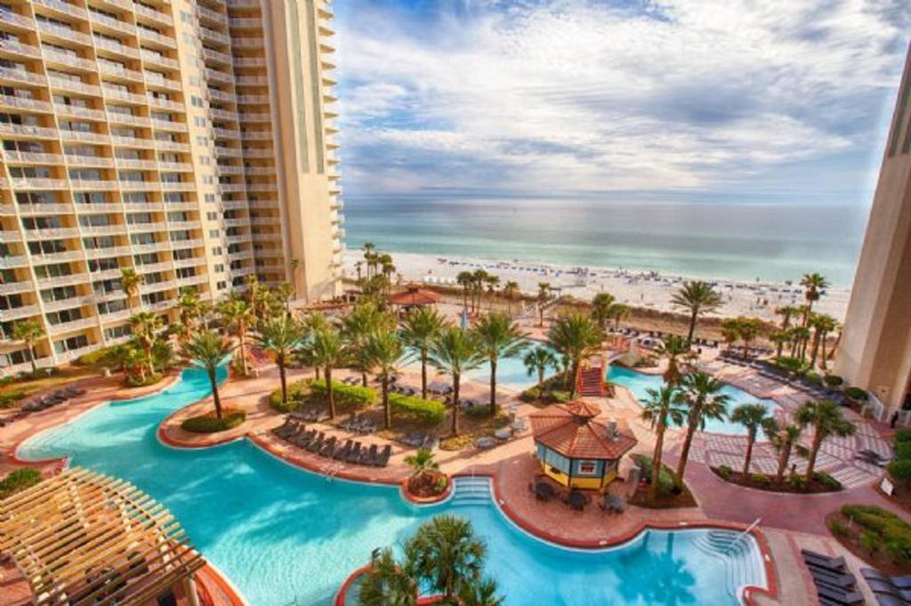 a view of a water park at a resort at Shores of Panama by Panhandle Getaways in Panama City Beach