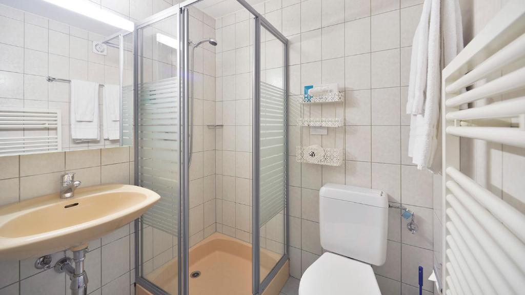 Koupelna v ubytování Le Chamois