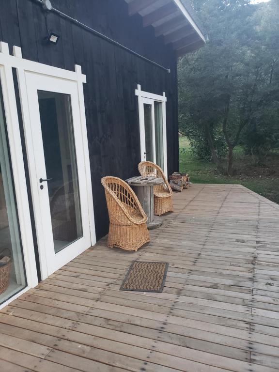 Αίθριο ή υπαίθριος χώρος στο Cabaña Rio Quilquihue