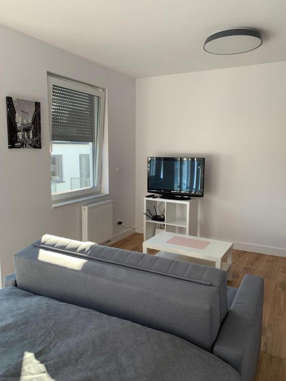 Televízia a/alebo spoločenská miestnosť v ubytovaní Apartamenty Garbary 32 z klimatyzacja - air-conditioning