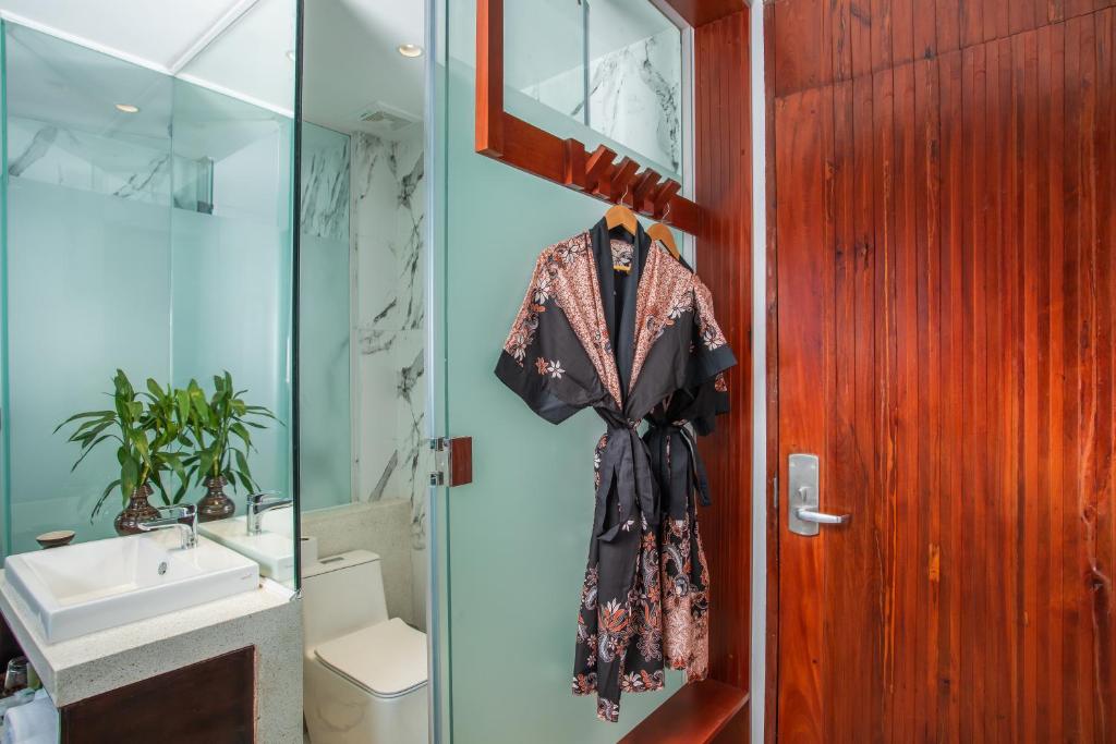Koupelna v ubytování UTEY Hotel