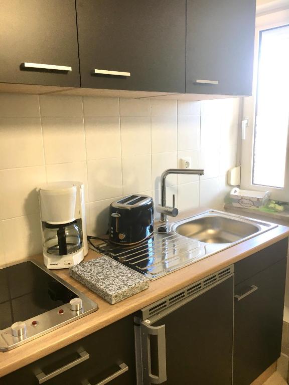 Kuchyň nebo kuchyňský kout v ubytování Antjes kleines Nest