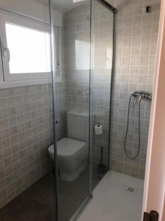 Koupelna v ubytování Casa Navalhorno- barrio nuevo Valsain