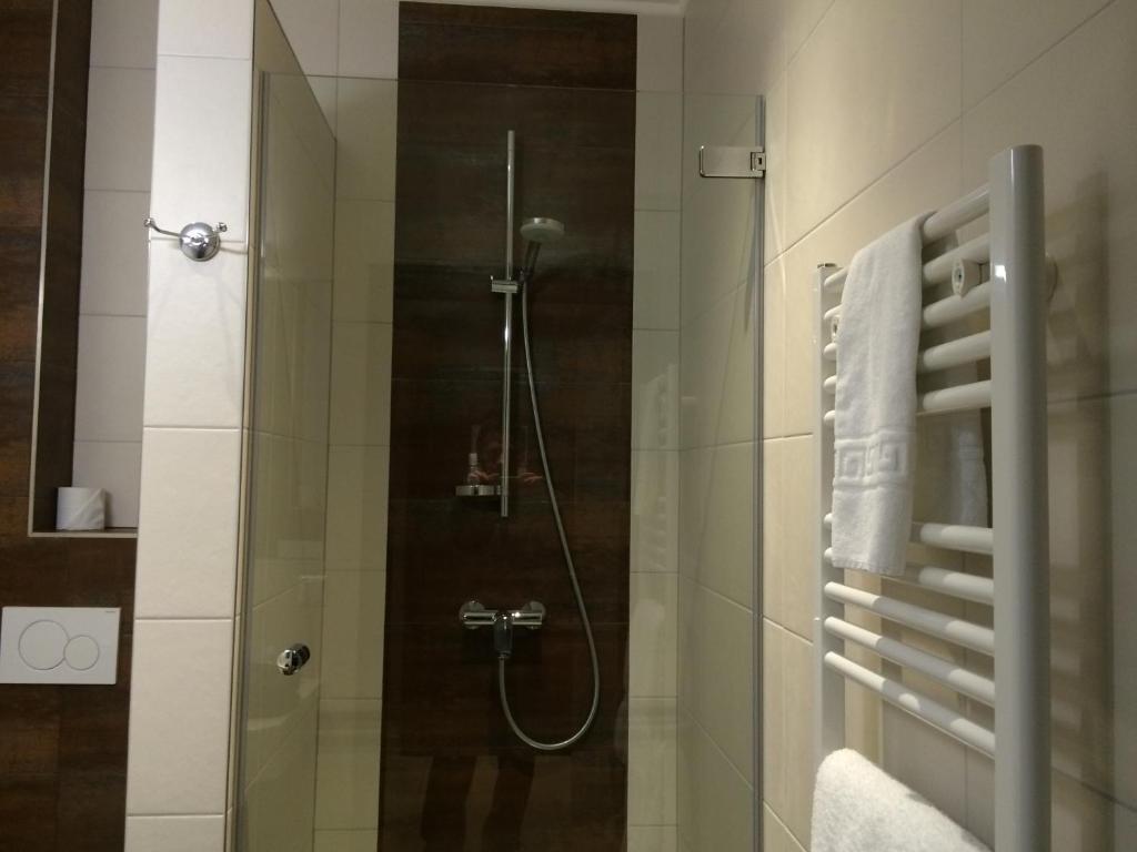 Koupelna v ubytování Hotel Pax