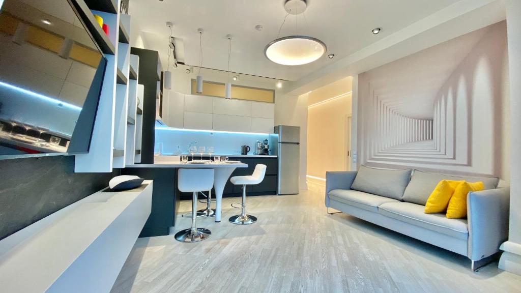 Istumisnurk majutusasutuses a Apartments by ActorGalaxy