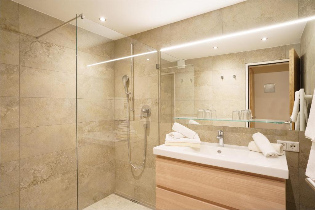 Koupelna v ubytování Apartmenthaus Jagdhof