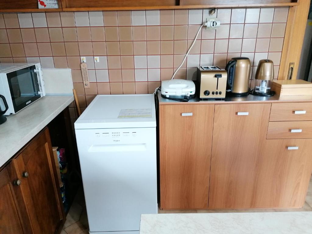 Kuchyň nebo kuchyňský kout v ubytování Iliahtida