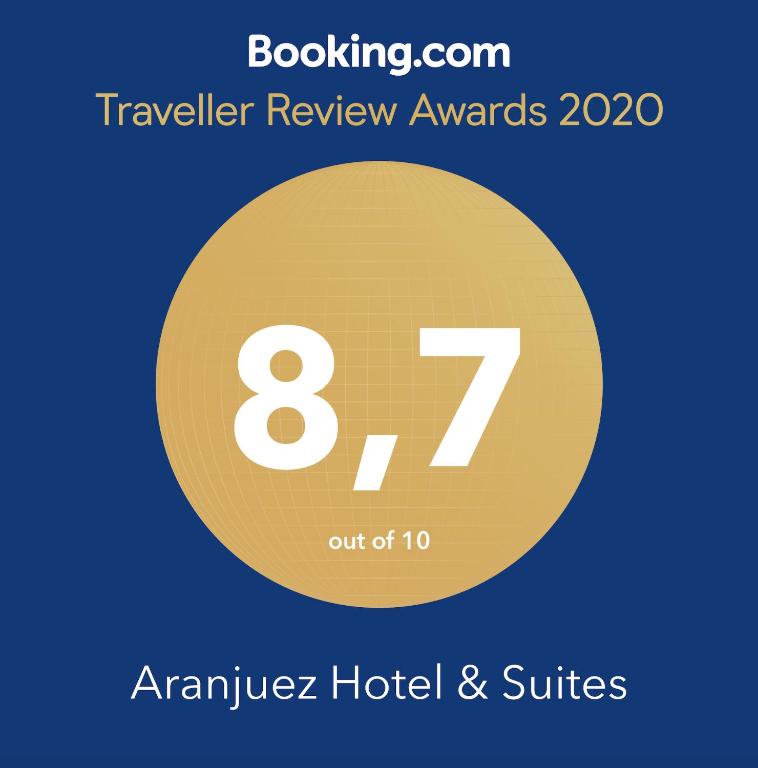 Certifikát, hodnocení, plakát nebo jiný dokument vystavený v ubytování Aranjuez Hotel & Suites
