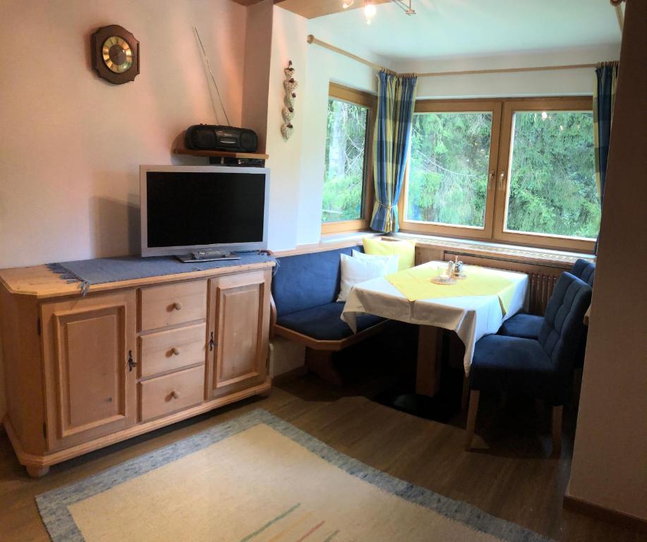 TV a/nebo společenská místnost v ubytování Appartement Kaiserluft